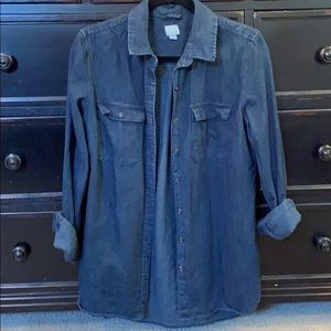 Dark denim button shirt